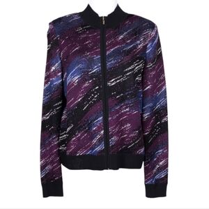 Vintage St John Santana Knit Zip Front Cardigan